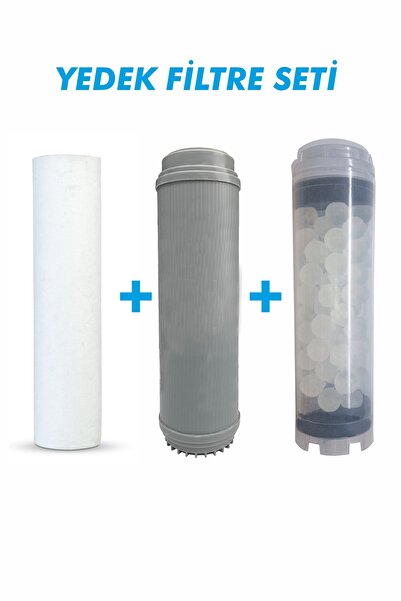 Alfa Dükkan Bina Daire Girişi Su arıtma Yedek Filtre Seti Spun Silifoz Gac Fi...