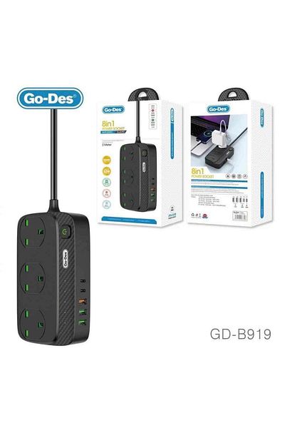 Go-Des Smart 8-Port PD Charging Hub - 2m
