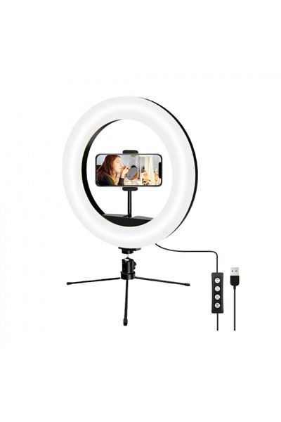 OEM Professional Ring Light with Tripod, Adjustable Intensity, and USB Connection