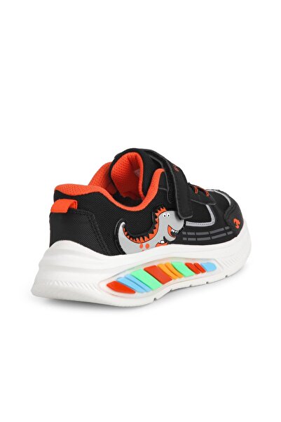 BUCKHEAD Lighted Rex Sports Shoes between Size 27-32 - Black-Orange