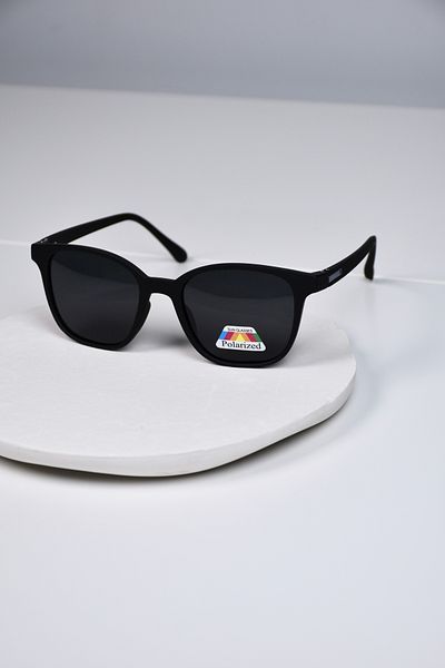 LOOKUP NEW Unisex Women Men Polarized Polarized Bone Black Lightweight Square Rectangle Hinged Sunglasses