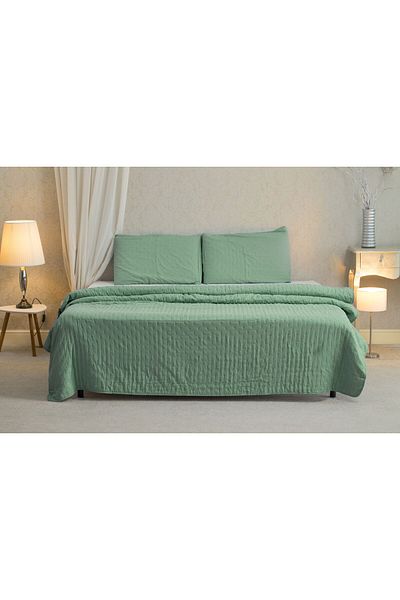 Home Still SOFT BEDDING SET 220X240 + 2 PILLOWCASE 50X70, MINT