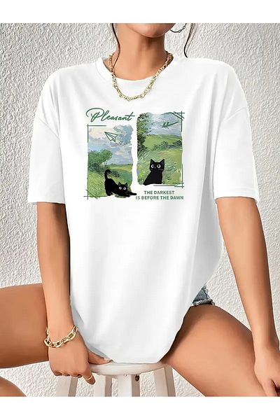 sole stories Premium Oversize Cut Short Sleeve Printed T-Shirt