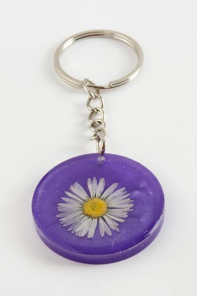 ZERO LAND سلسلة مفاتيح DS-DERIN Papatya من الإيبوكسي - أرجواني