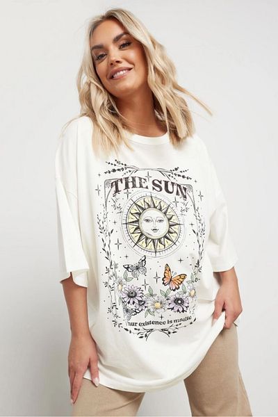 sole stories Premium Oversize Cut Short Sleeve Printed T-Shirt