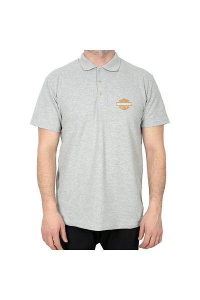 Z zepplin Tricou gri cu guler polo Harley Chopper Cycles