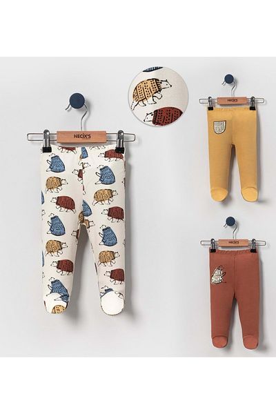 NECİXS BEBEE Ayili Triple Booties Pants Set Camel