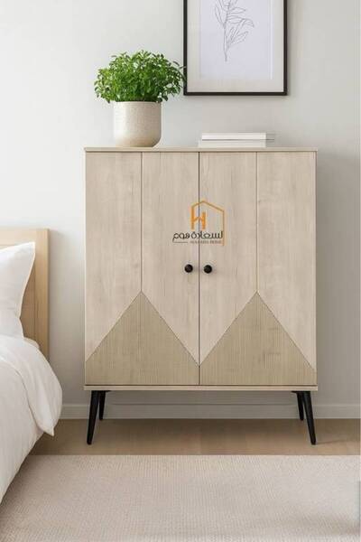 Al Saada Home Multi-purpose shoe cabinet 80×32×95 - Beige