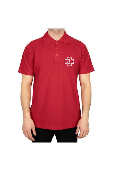 Z zepplin Rammstein Logo Polo Neck Red T-Shirt