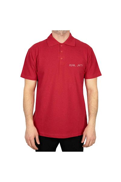 Z zepplin Pearl Jam Lighting Polo Neck Red T-Shirt