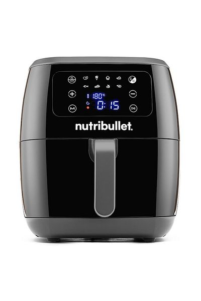 Nutribullet Friteuză digitală cu aer XXL NBA071B, 1800 W, 7L, 8 programe presetate, afișaj digital, negru