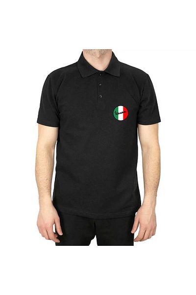 Z zepplin Μαύρο μπλουζάκι Vespa Logo Polo Neck
