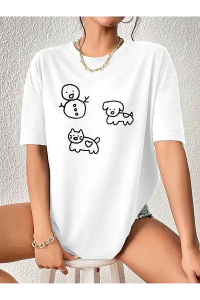sole stories Premium Oversize Cut Short Sleeve Printed T-Shirt
