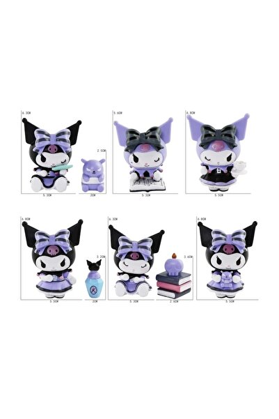 OEM Set 7 Figurine Kuromi Hello Kitty, 3 accessories, multicolor, 7 cm