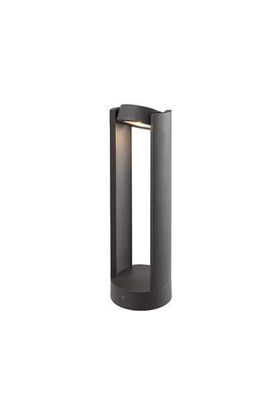 LUXXO Stâlp de iluminat exterior echipat cu LED, Sferă L, 12W, H=60cm, IP65, Negru