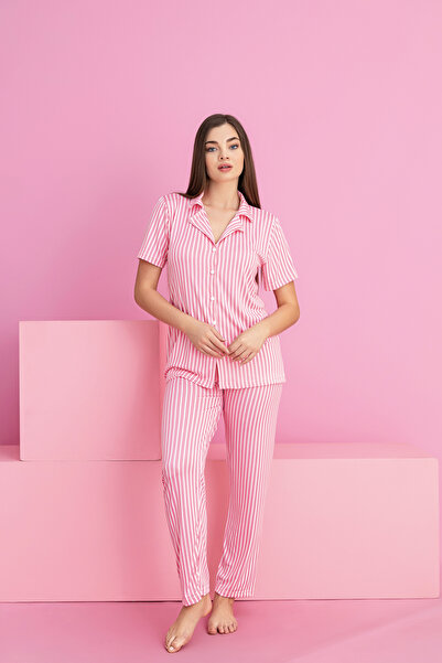 rindahomewear Kadın MİLAN Düğmeli Pijama Takımı