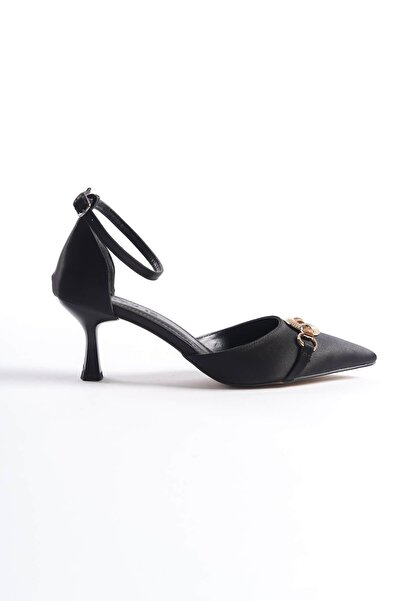 İREM Celia women's black high heeled shoes