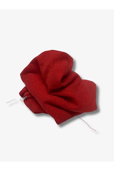 Yiğit Kumaş Sofia Linen Fabric, Piece 100X140 cm Red
