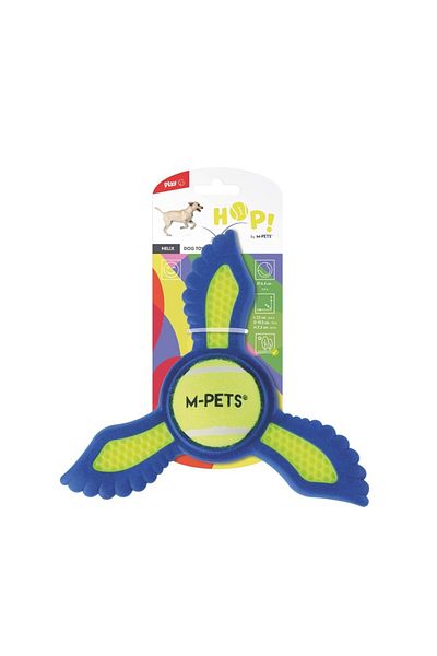 M-PETS Hop Helix Dog ​​Toy Yellow & Blue