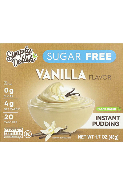 Perfect Keto Ketojenik, vanilyalı puding 0 şeker Düşük Karbonhidratlı vegan K...