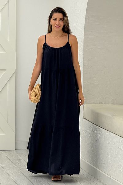 Act Pepicino Kids&Boutique Navy Blue Maxi Size Viscose Dress 1387