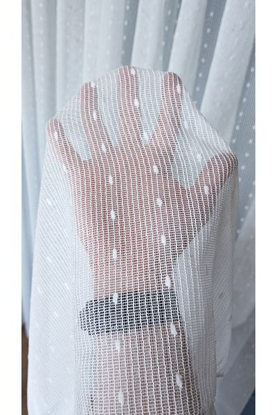 Yuka Snowflake White Glitter Vertical Stripe Tulle Curtain 1/3 Tight Pleated Ironing Pleated Skirt Lead