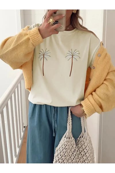 sole stories Premium Oversize Cut Short Sleeve Printed T-Shirt