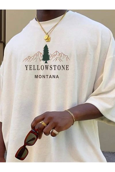 sole stories Premium Oversize Cut Short Sleeve Printed T-Shirt