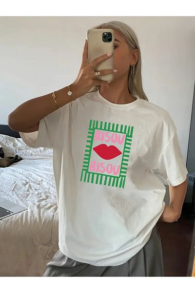 sole stories Premium Oversize Cut Short Sleeve Printed T-Shirt
