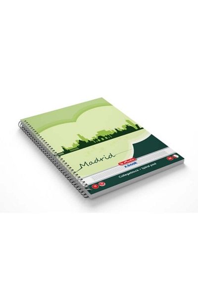 Herlitz Spiral Notebook A4, Color Multicolor, Material Paper, 70 Sheets, Grid Format, Economic