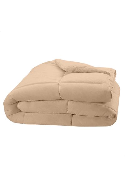 Five Store Pilota matlasata cu microfibra, invelis din bumbac ranforce pentru iarna, 400 g/mp, bej, 180x210 cm