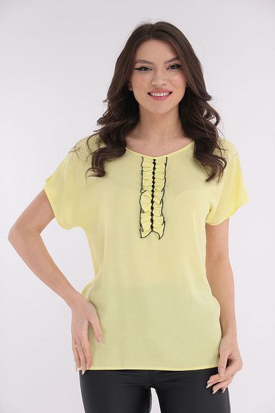 Vanessa Line RO Casual yellow viscose blouse