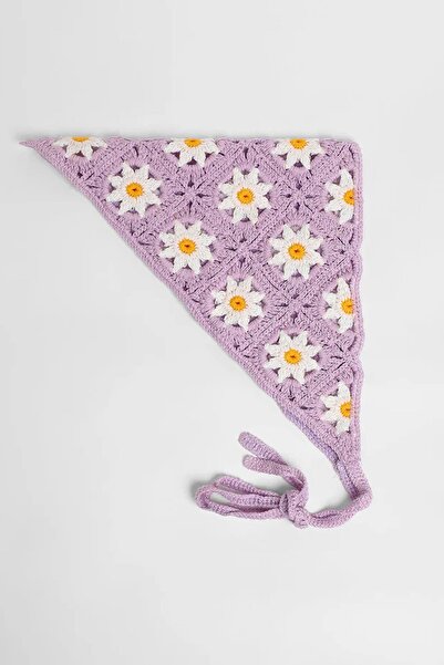 New Obsessions Bandană triunghiulară din tricot floral