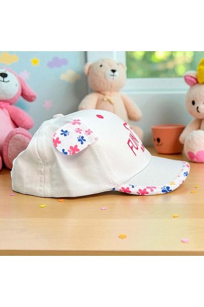 Balgüneş Tekstil 1/3 Years Old Fun Time Girl's Cap (48-50 cm) White