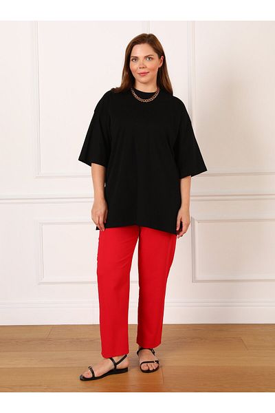 ALİA Βαμβακερό μπλουζάκι Oversize - Μαύρο - Alia