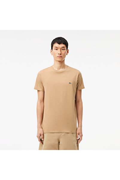 Lacoste Erkek Regular Fit Bisiklet Yaka Bej T-Shirt