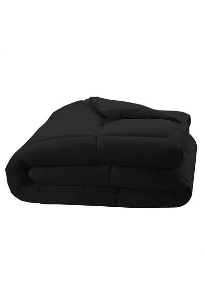 Five Store Microfiber quilted duvet, summer cotton cover, 200 g/sqm, black, 180x210 cm