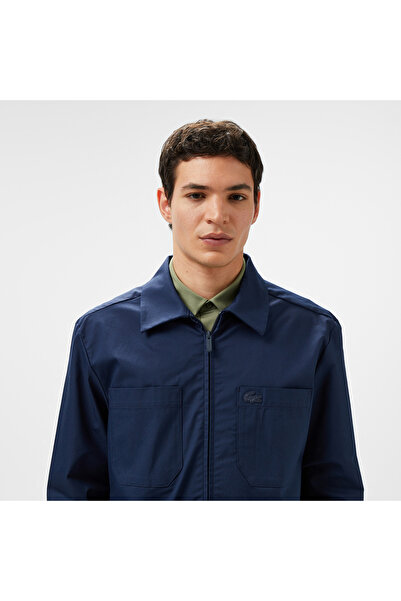 Lacoste Erkek Regular Fit Gömlek Yaka Lacivert Ceket