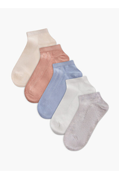 Celeste جوارب مطبوعة بطول الكاحل غير تيري - مجموعة من 5 قطع
