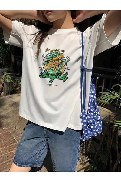 sole stories Premium Oversize Cut Short Sleeve Printed T-Shirt