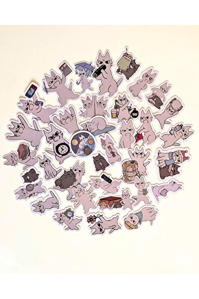 Studio D arte DIY KIT Set de pisică autocolante drăguțe Shikaruneko Azarlayan...