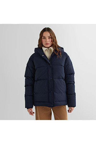 Gant Kadın Lacivert Kapüşonlu Kapitone Mont