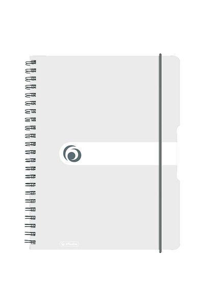 Herlitz EOTG Spiral Notebook A4, Color Transparent, Material PP, 80 Sheets, Grid Format, Elastic Band