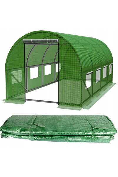 SERSIMO Folie pentru sera de gradina, 6x3 m, material PE 140 g/m, rezistenta ...