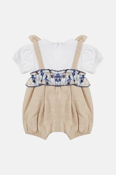 Layette Baby Girl Beige Overall