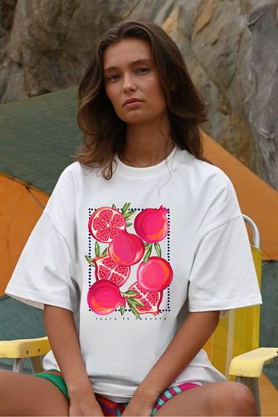 sole stories Premium Oversize Cut Short Sleeve Printed T-Shirt