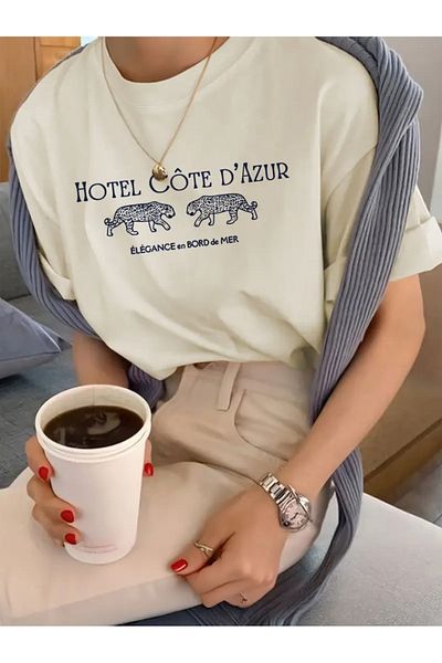 sole stories Premium Oversize Cut Short Sleeve Printed T-Shirt