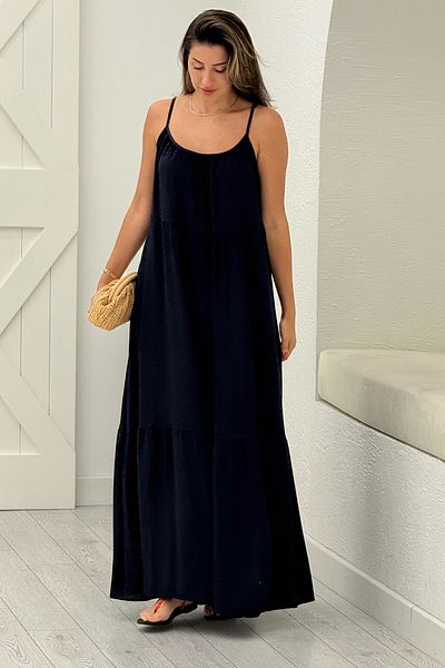 Act Pepicino Kids&Boutique Navy Blue Maxi Size Viscose Dress 1387