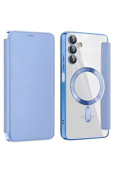 SKYDDAR INNOVATION Husă pentru Samsung Galaxy A05s, SmartMag Book, Magsafe, RFiD, suport pentru carduri, set de autocolante, albastră