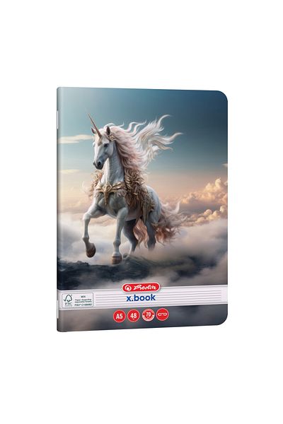 Herlitz Caiet A5, 48 de coli, Dictando, 70 g/m², model unicorni